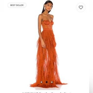 For Love & Lemons X Revolve Bustier Gown in Rust